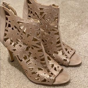 Beautiful floral and crystal heels